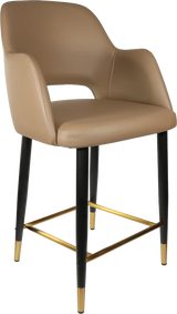 FL Sorbet Vinyl Upholstered Metal Leg Hospitality Counter Stool