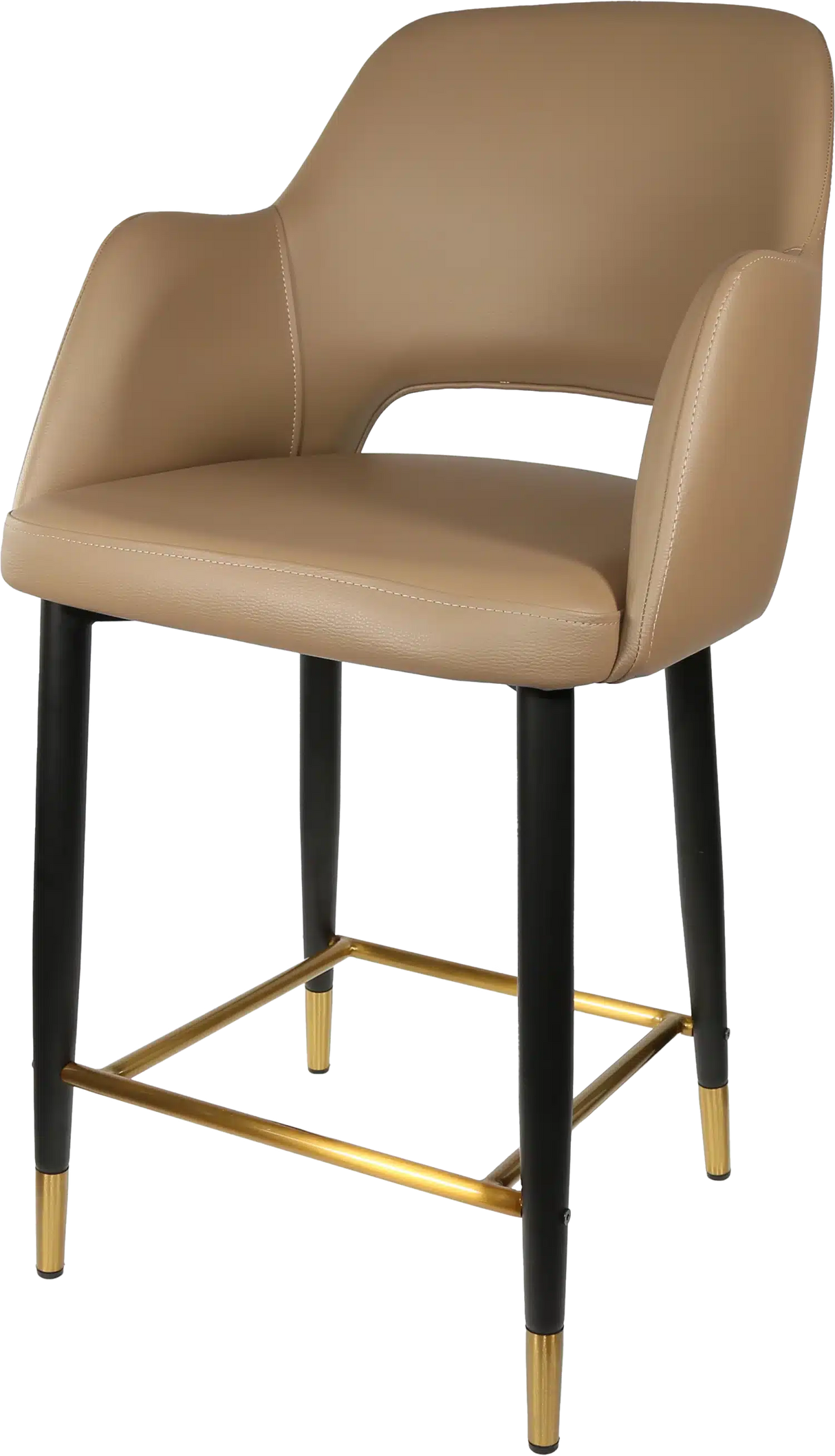 FL Sorbet Vinyl Upholstered Metal Leg Hospitality Counter Stool