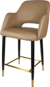 FL Sorbet Vinyl Upholstered Metal Leg Hospitality Counter Stool