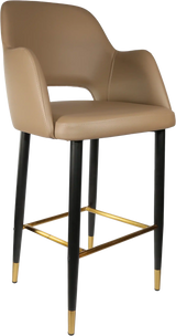 FL Sorbet Vinyl Upholstered Metal Leg Hospitality Barstool