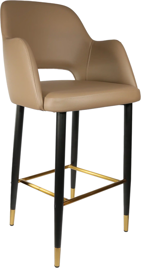 FL Sorbet Vinyl Upholstered Metal Leg Hospitality Barstool