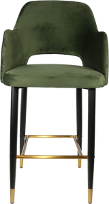 FL Sorbet Velvet Upholstered Metal Leg Hospitality Barstool