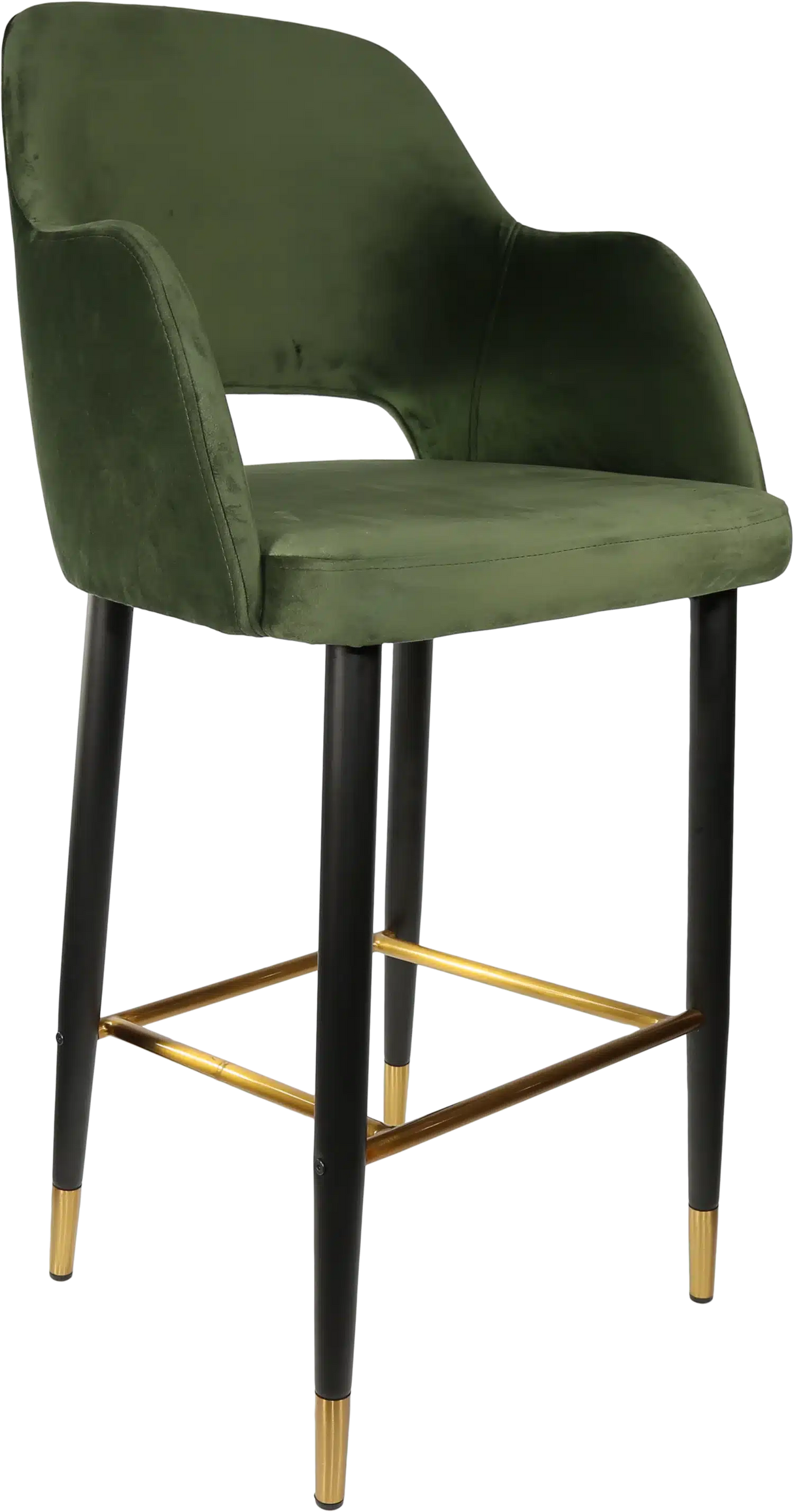 FL Sorbet Velvet Upholstered Metal Leg Hospitality Barstool