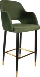 FL Sorbet Velvet Upholstered Metal Leg Hospitality Barstool