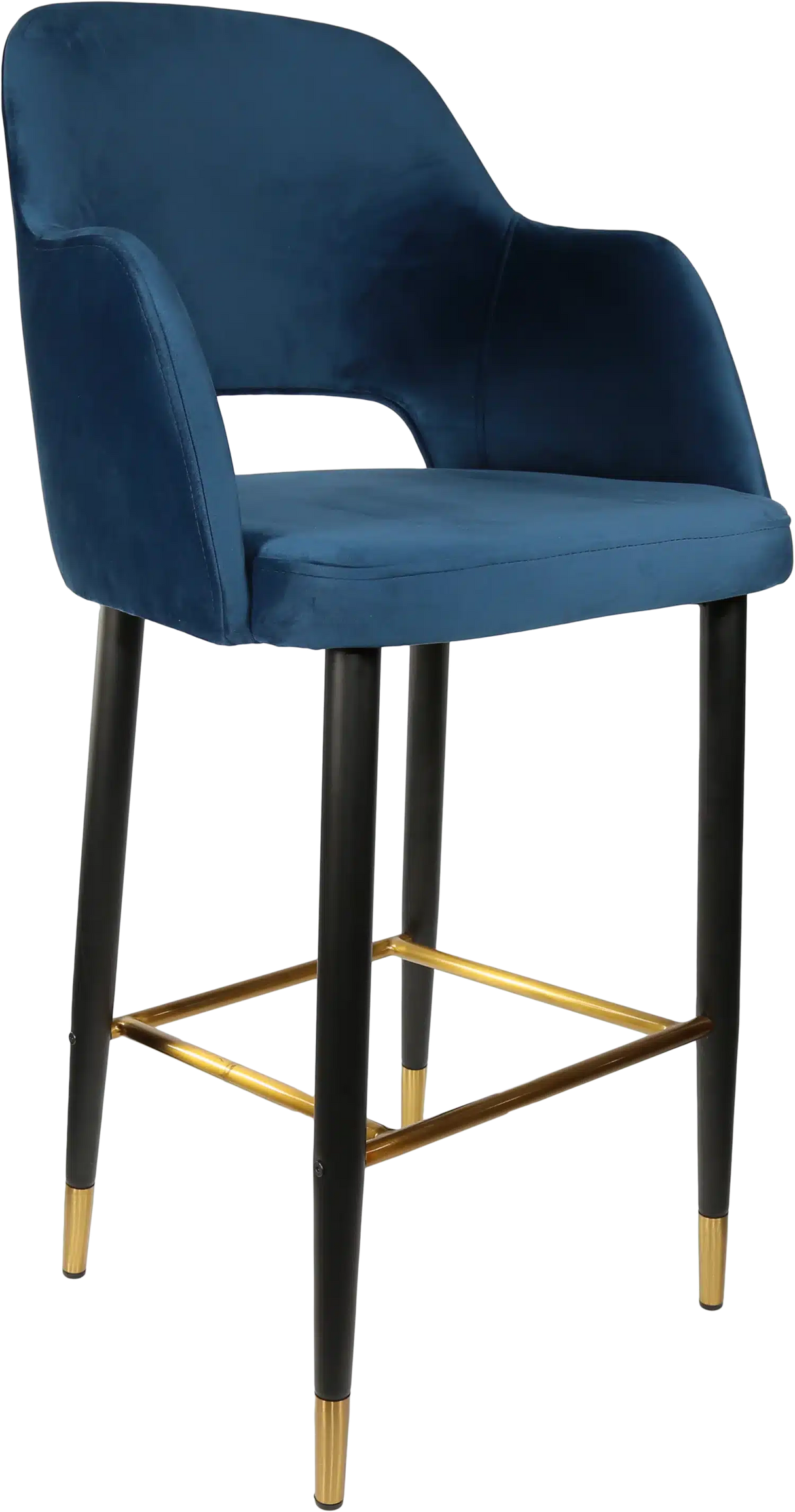 FL Sorbet Velvet Upholstered Metal Leg Hospitality Barstool