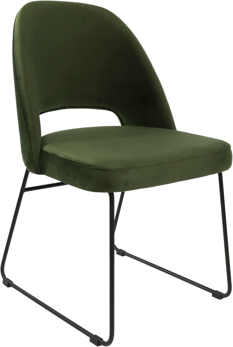 FL Semifreddo Velvet Upholstered Sled Base Hospitality Chair