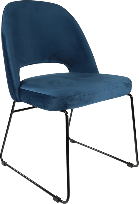 FL Semifreddo Velvet Upholstered Sled Base Hospitality Chair