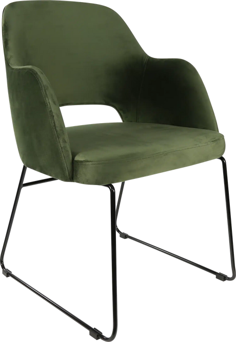 FL Sorbet Velvet Upholstered Sled Base Hospitality Chair