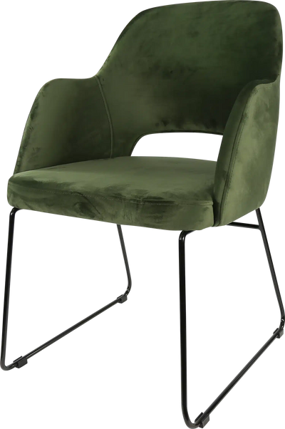 FL Sorbet Velvet Upholstered Sled Base Hospitality Chair