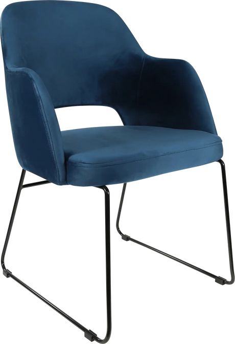 FL Sorbet Velvet Upholstered Sled Base Hospitality Chair