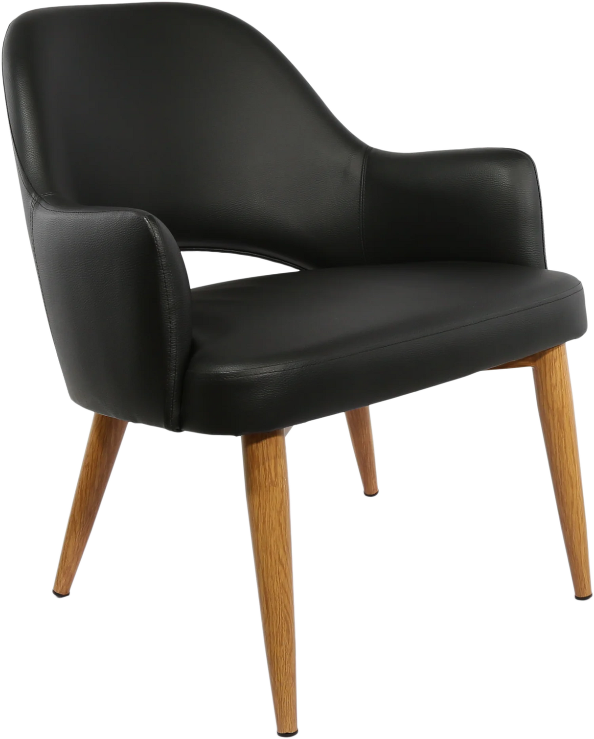 FL BonBon Vinyl Upholstered Timber Look Metal Legs Hospitality Chair