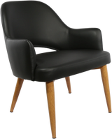 FL BonBon Vinyl Upholstered Timber Look Metal Legs Hospitality Chair