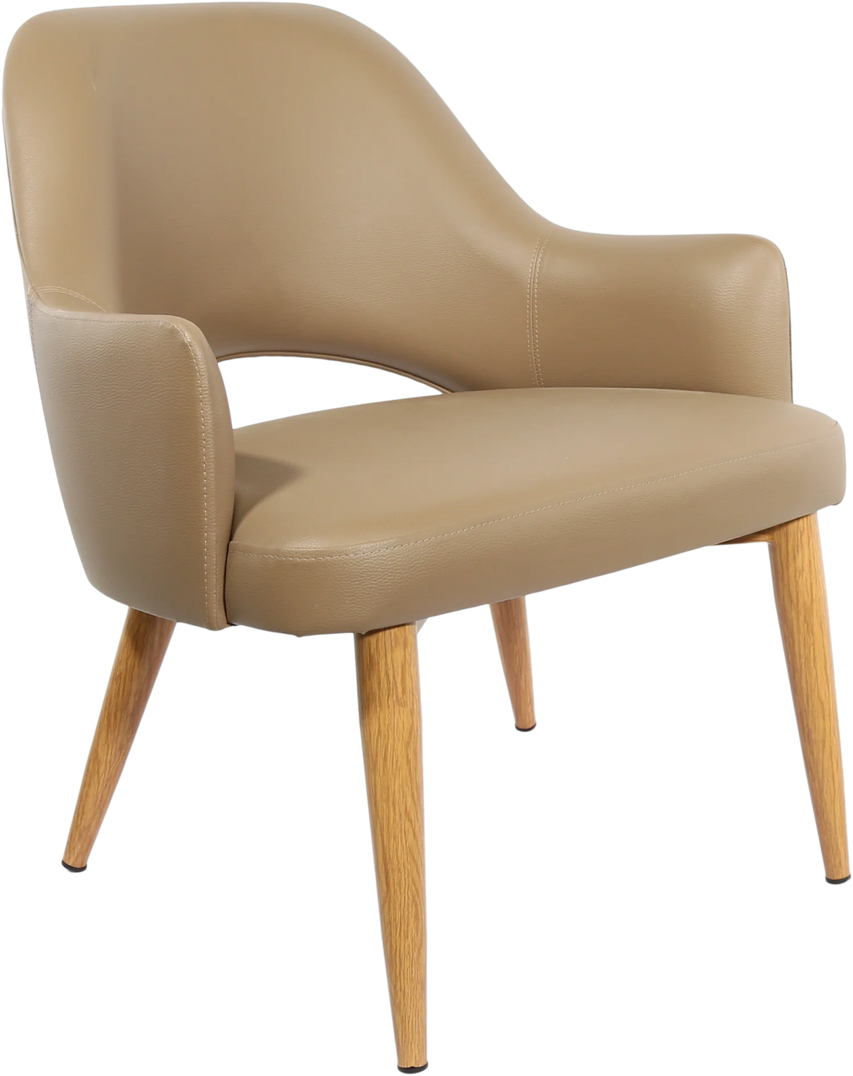 FL BonBon Vinyl Upholstered Timber Look Metal Legs Hospitality Chair