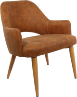 FL BonBon Vinyl Upholstered Timber Look Metal Legs Hospitality Chair