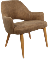 FL BonBon Vinyl Upholstered Timber Look Metal Legs Hospitality Chair