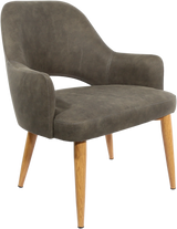 FL BonBon Vinyl Upholstered Timber Look Metal Legs Hospitality Chair