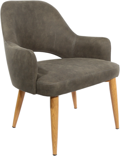 FL BonBon Vinyl Upholstered Timber Look Metal Legs Hospitality Chair