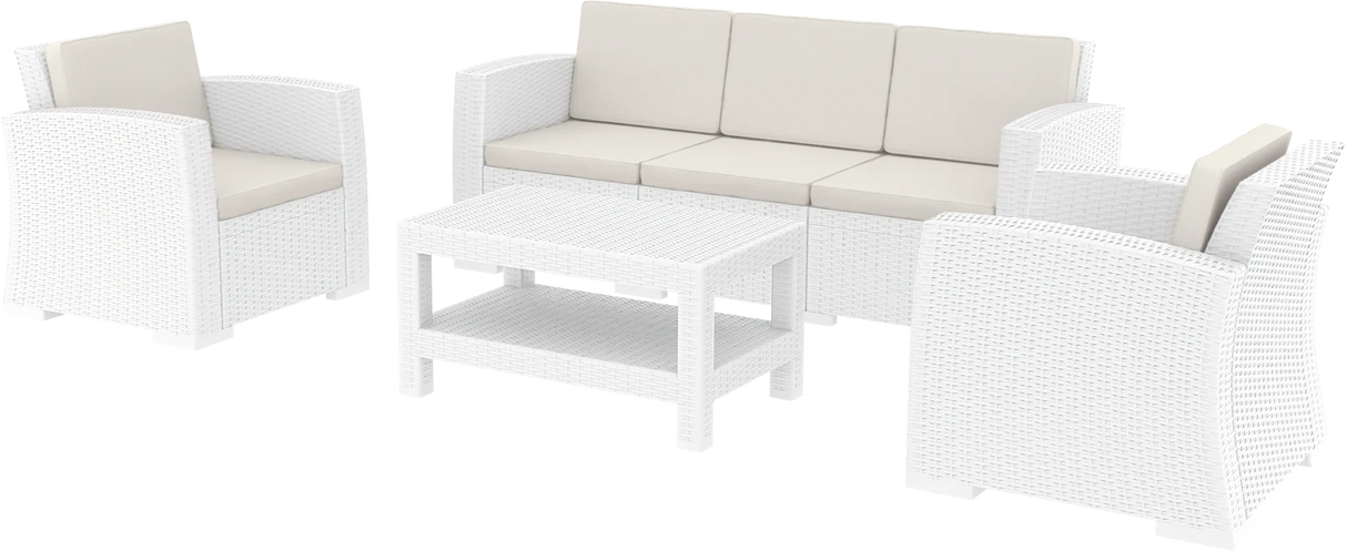 FL Monaco Hospitality Outdoor 3+1+1 Seater Lounge Set