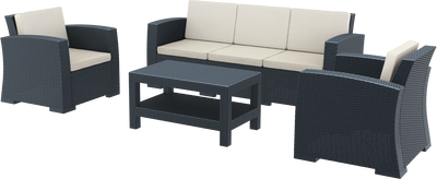 FL Monaco Hospitality Outdoor 3+1+1 Seater Lounge Set