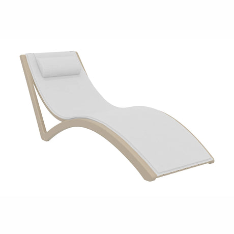 FL Slim Hospitality Stackable Sunlounger with Cushion & Pillow