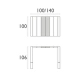 FL Vegas Hospitality Outdoor Extendable Bar Table