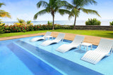 FL Slim 4 Slim Poolside Sunlounger & 2 Ocean Side Table Package