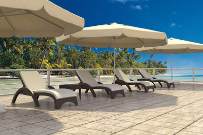 FL Fiji 4 Piece Sunlounger with Cushion & 2 Tequila Side Table Package