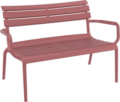 FL Paris Hospitality Outdoor 2 Seater Bench