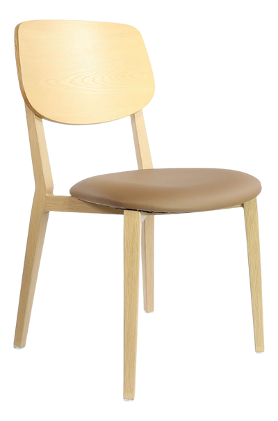 FL Atlanta Vinyl Upholstered Seat Hospitality Stackable Dining Chair - Large