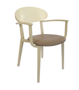 FL Atlanta Upholstered Seat Hospitality Stackable Dining Armchair