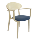 FL Atlanta Upholstered Seat Hospitality Stackable Dining Armchair