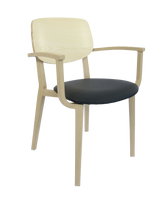 FL Atlanta Upholstered Seat Hospitality Stackable Dining Armchair - Large