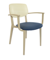FL Atlanta Upholstered Seat Hospitality Stackable Dining Armchair - Large