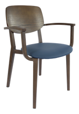 FL Atlanta Upholstered Seat Hospitality Stackable Dining Armchair - Large