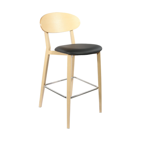 FL Atlanta Upholstered Seat Aluminium Frame Hospitality Barstool