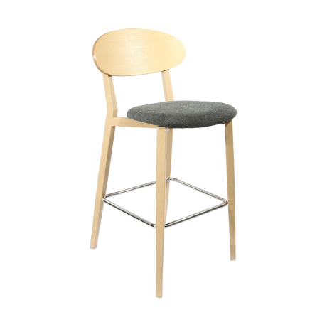 FL Atlanta Upholstered Seat Aluminium Frame Hospitality Barstool