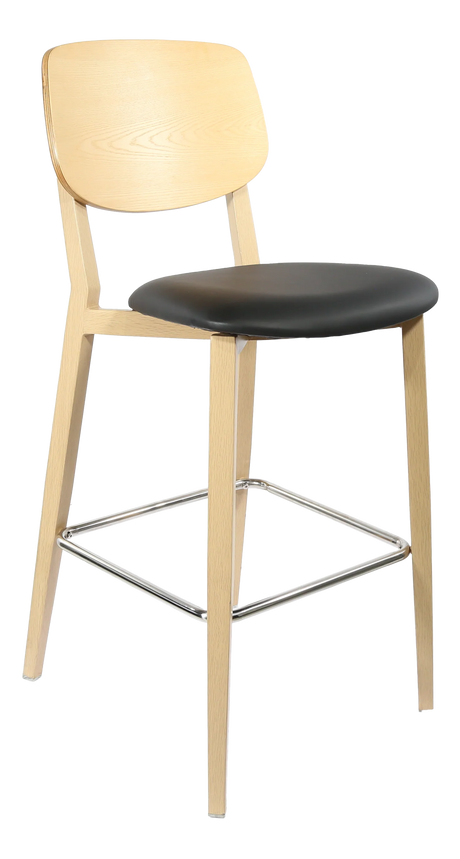 FL Atlanta Upholstered Seat Aluminium Frame Hospitality Barstool - Large
