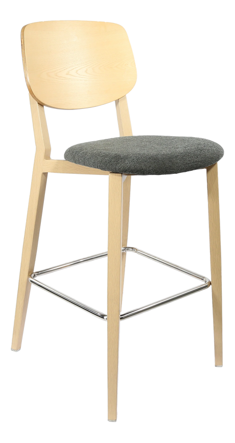 FL Atlanta Upholstered Seat Aluminium Frame Hospitality Barstool - Large