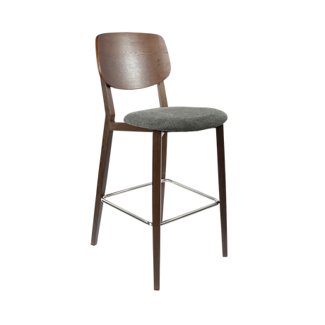 FL Atlanta Upholstered Seat Aluminium Frame Hospitality Barstool - Large