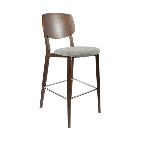 FL Atlanta Upholstered Seat Aluminium Frame Hospitality Barstool - Large