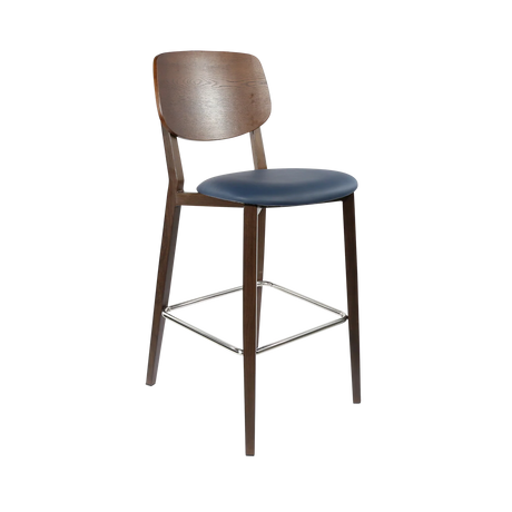 FL Atlanta Upholstered Seat Aluminium Frame Hospitality Barstool - Large