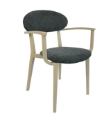 FL Atlanta Fabric Upholstered Hospitality Stackable Dining Armchair