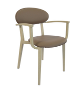 FL Atlanta Vinyl Upholstered Hospitality Stackable Dining Armchair