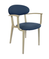 FL Atlanta Vinyl Upholstered Hospitality Stackable Dining Armchair