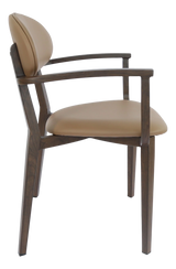 FL Atlanta Vinyl Upholstered Hospitality Stackable Dining Armchair