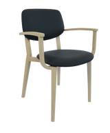FL Atlanta Vinyl Upholstered Hospitality Stackable Dining Armchair - Large