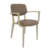 FL Atlanta Vinyl Upholstered Hospitality Stackable Dining Armchair - Large