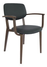 FL Atlanta Vinyl Upholstered Hospitality Stackable Dining Armchair - Large