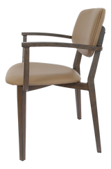 FL Atlanta Vinyl Upholstered Hospitality Stackable Dining Armchair - Large