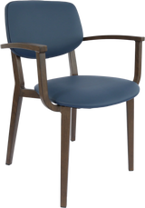 FL Atlanta Vinyl Upholstered Hospitality Stackable Dining Armchair - Large